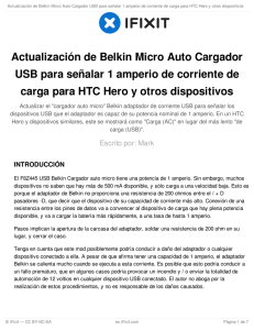Actualización de Belkin Micro Auto Cargador USB para