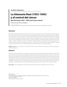 La Alemania Nazi (1933-1945) y el control del cáncer