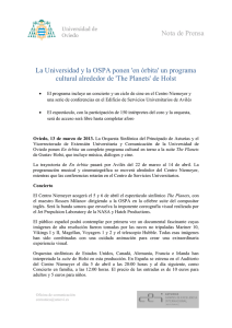 un programa cultural alrededor de `The Planets` de Holst