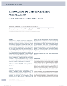 HIPOACUSIAS DE ORIGEN GENÉTICO ACTUALIZACIÓN