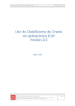 Uso de DataSource de Oracle en aplicaciones ICM Versión 2.0