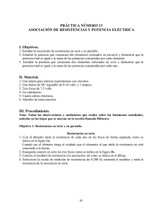Asociación de resistencias y potencia eléctrica