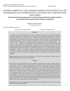 gestión ambiental para sistemas productivos piscícolas, en