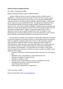 Cáncer de seno en mujeres jóvenes