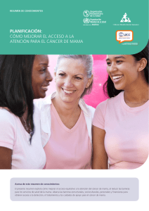 planificación: cómo mejorar el acceso a la atención para el cáncer