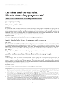 Las radios católicas españolas. Historia, desarrollo y programación*