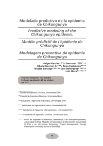 Modelado predictivo de la epidemia de Chikungunya Predictive