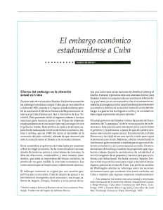 El embargo económico estadounidense a Cuba
