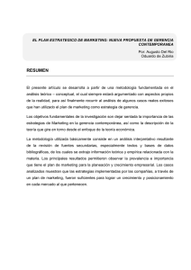 el plan estrategico de marketing nueva propuesta de