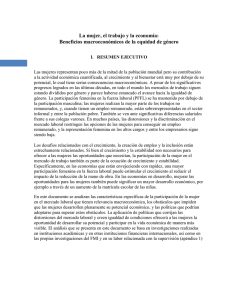 La mujer, el trabajo y la economía: Beneficios