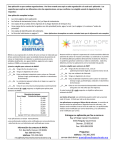 Entregue su aplicación por fax o correo a: Ray of Hope Cancer