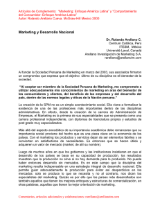 Marketing y Desarrollo Nacional