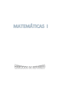 Refuerzo Matemáticas 1ºB Bachillerato
