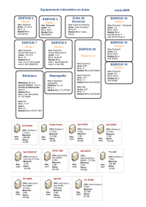 Características del Equipamiento Informático en Aulas
