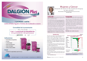 Mujeres y Cáncer -Situación del cáncer en las mujeres en Uruguay