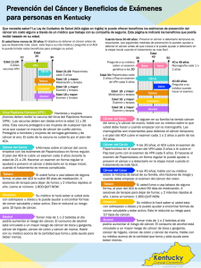 Prevención del Cáncer y Beneficios de Exámenes para personas en