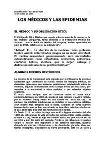 Los médicos y las epidemias. - Sindicato Médico del Uruguay