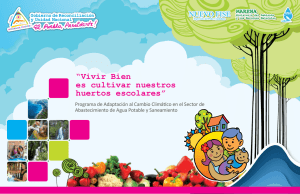 “Vivir Bien es cultivar nuestros huertos escolares” - SINIA
