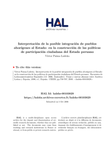 Interpretación de la posible integración de pueblos - Hal-SHS