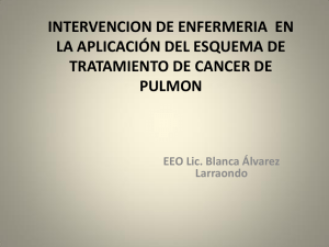 Intervención de Enfermería en la aplicación del esquema de