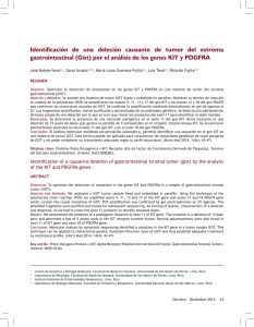 Identificación de una deleción causante de tumor del estroma