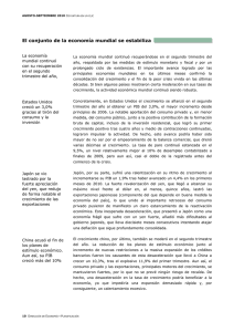 El conjunto de la econom&iacute;a mundial se estabiliza