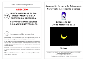 “mini guía” detallada del eclipse de Sol del 20 de marzo