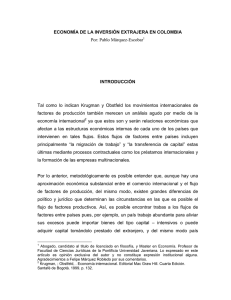 ECONOMÍA DE LA INVERSIÓN EXTRAJERA EN