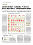 España supera a Grecia y ya cuenta con el déficit más alto de toda