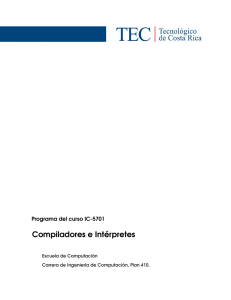IC-5701 Compiladores e Intérpretes II-2015