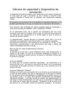 Calculos de capacidad y Diagnostico de simulacion