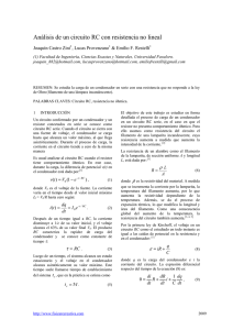 Análisis de un circuito RC con resistencia no lineal - Física re