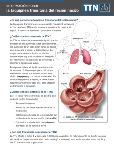 la taquipnea transitoria del recién nacido