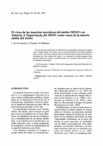 El virus de las manchas necróticas del melón (MNSV) en Almería. I