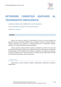deterioro cognitivo asociado al tratamiento