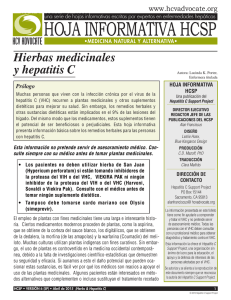 Hierbas medicinales y hepatitis C
