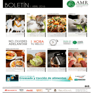 boletín1 abril 2016 - Asociación Mexicana de Restaurantes