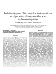 Porfiria variegata en Chile: identificación de mutaciones en el gen