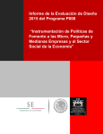 Informe de la Evaluación de Diseño 2015 del Programa P008
