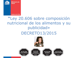 Ley 20.606 sobre composición nutricional de los alimentos