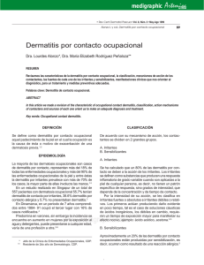 Dermatitis por contacto ocupacional