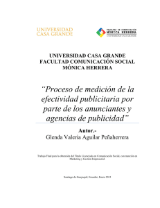 “Proceso de medición de la efectividad publicitaria por parte de los
