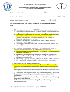Valor del examen 20 puntos, para acreditar el certificado de