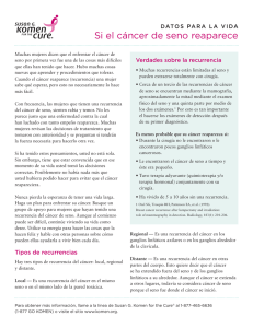 Si el cáncer de seno reaparece