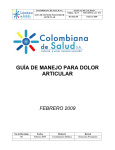 Dolor Articular - Colombiana de Salud SA