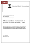 “Efectos secundarios intra-tratamiento en pacientes con cáncer de