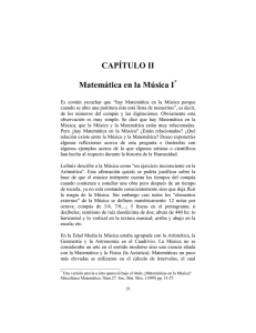CAPÍTULO II Matemática en la Música I