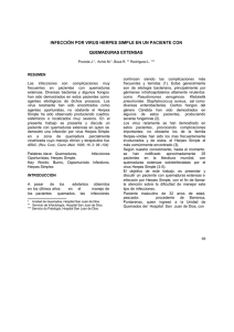 INFECCIÓN POR VIRUS HERPES SIMPLE EN UN PACIENTE CON