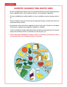 ALIMENTOS SALUDABLES PARA ADULTOS SANOS