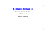 Espacios Booleanos - Instituto de Matemáticas | UNAM